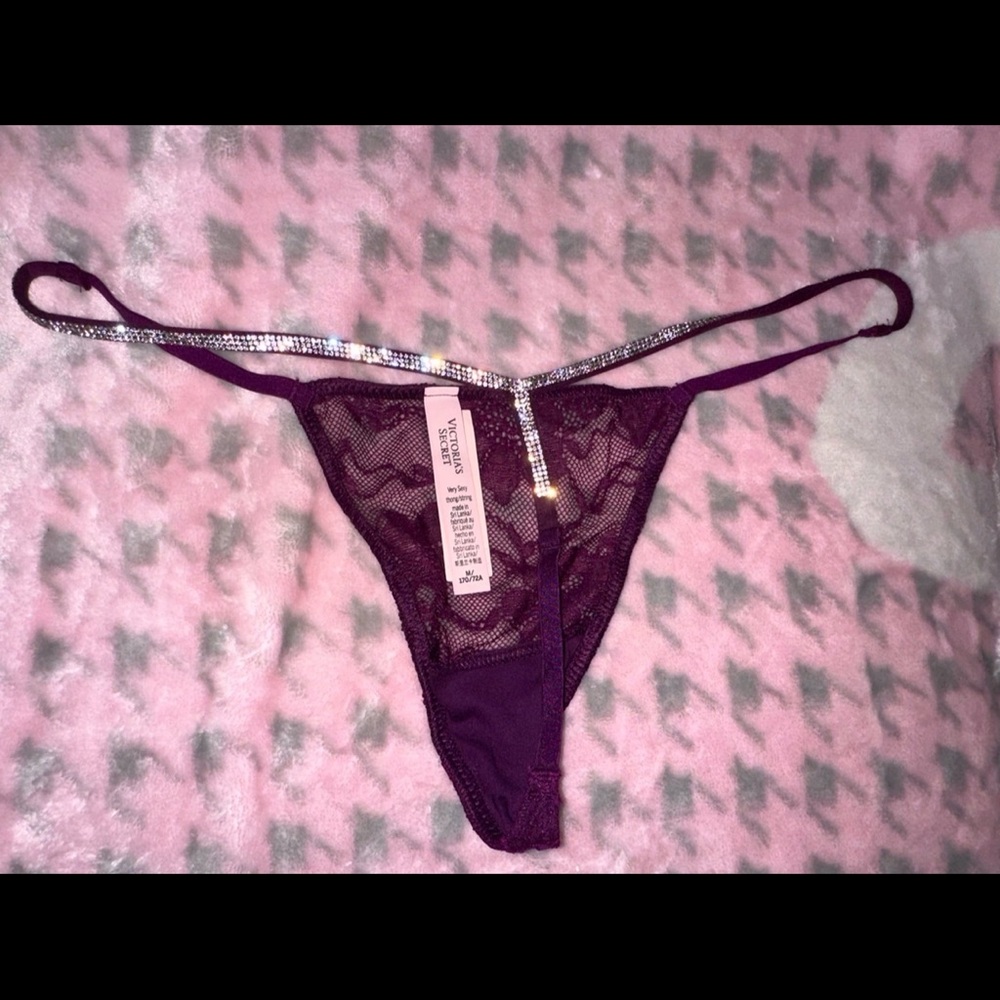 Victoria's Secret Deep Purple Lace Panty